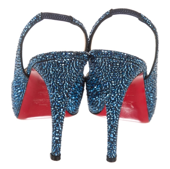 CHRISTIAN LOUBOUTINStrass-Embellished Slingback Pumps 38.5 - Picture 3 of 5